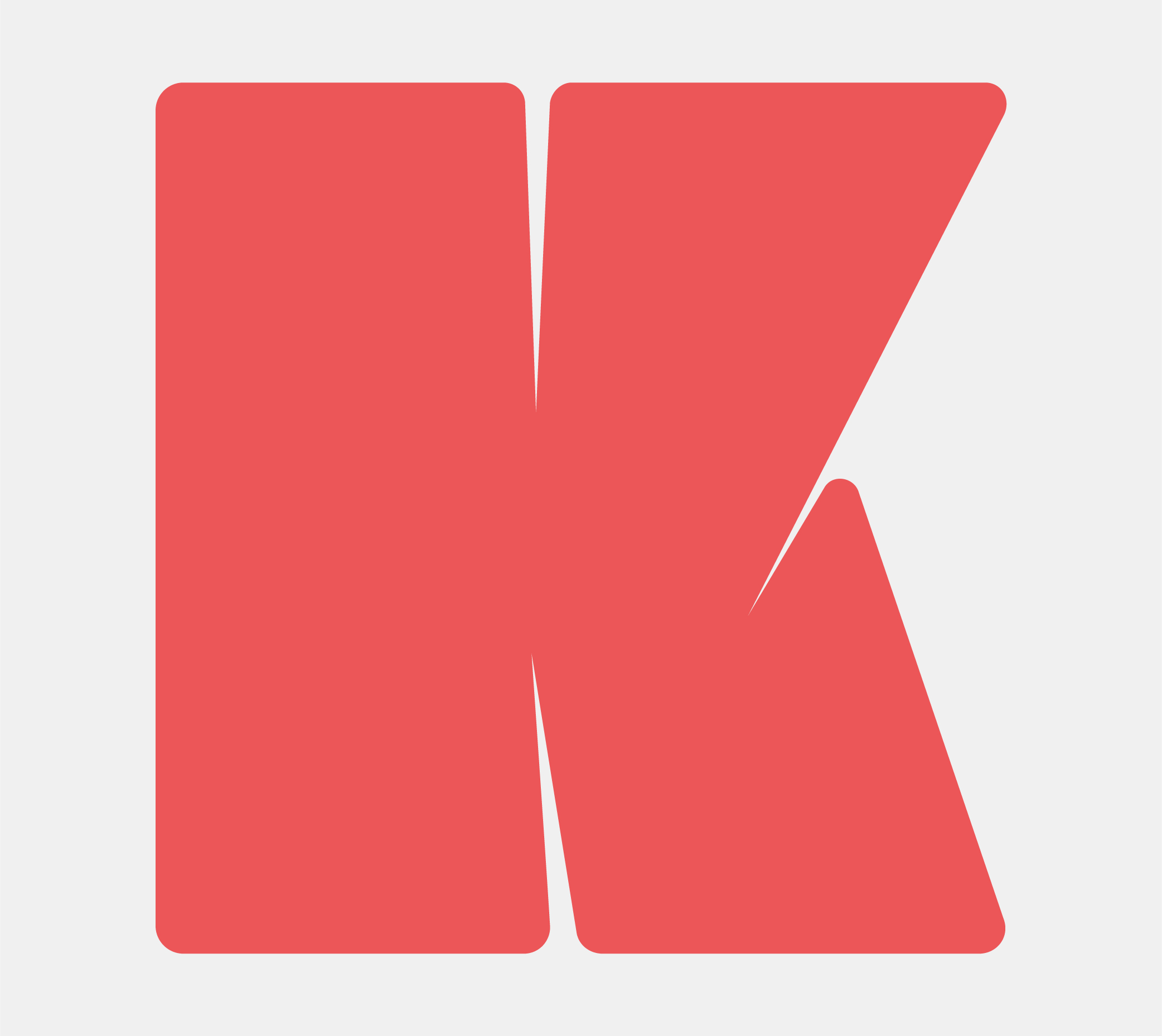 Typography of the letter K from Krease Display