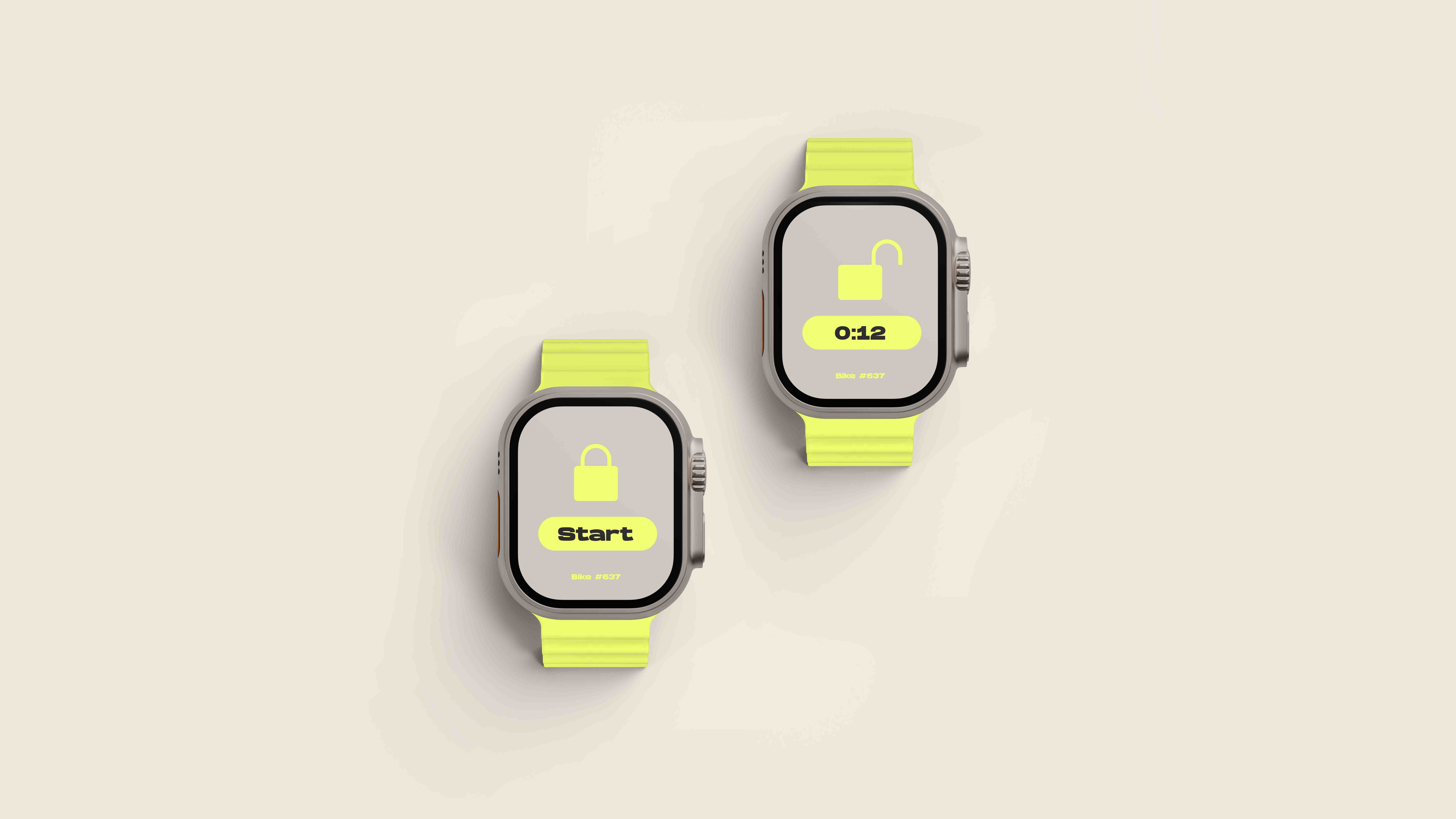 A watch interface for a Montral based bikeshare company